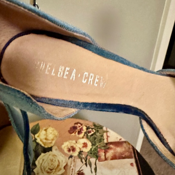 Chelsea Crew Lola Blue Velvet shoes  size 8 1/2 - Picture 9 of 9